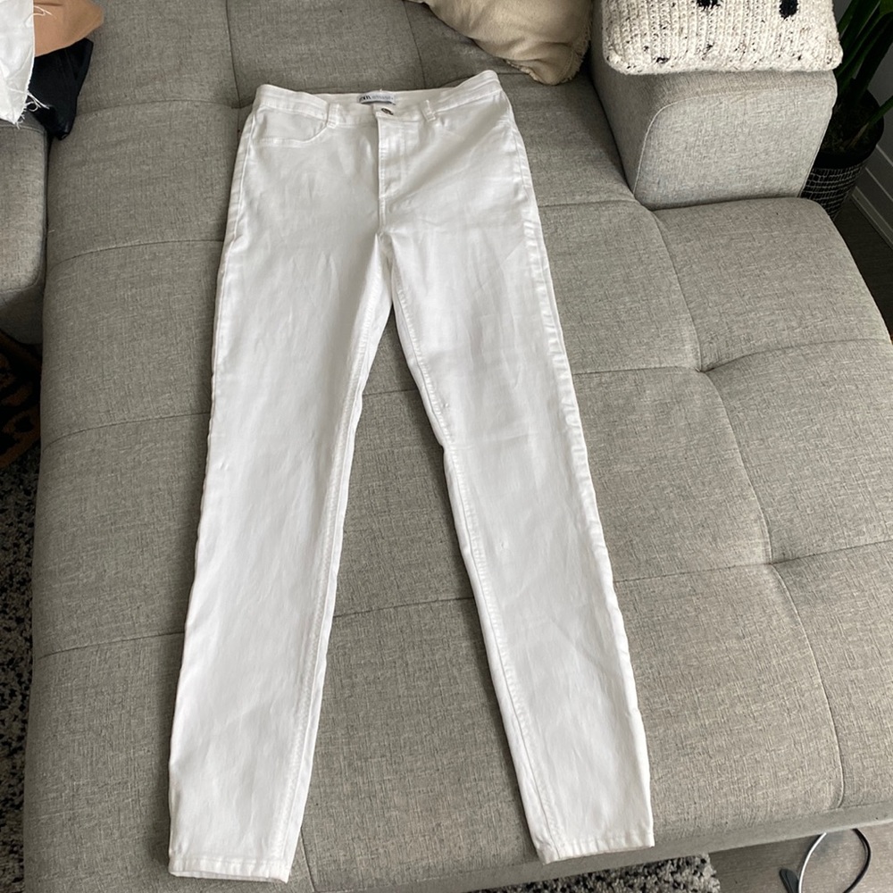 Zara Skinny White Pants